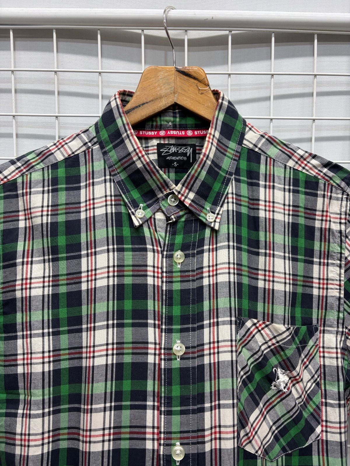 STUSSY（ステューシー）半袖シャツ チェック S 2605-008-Twitter 