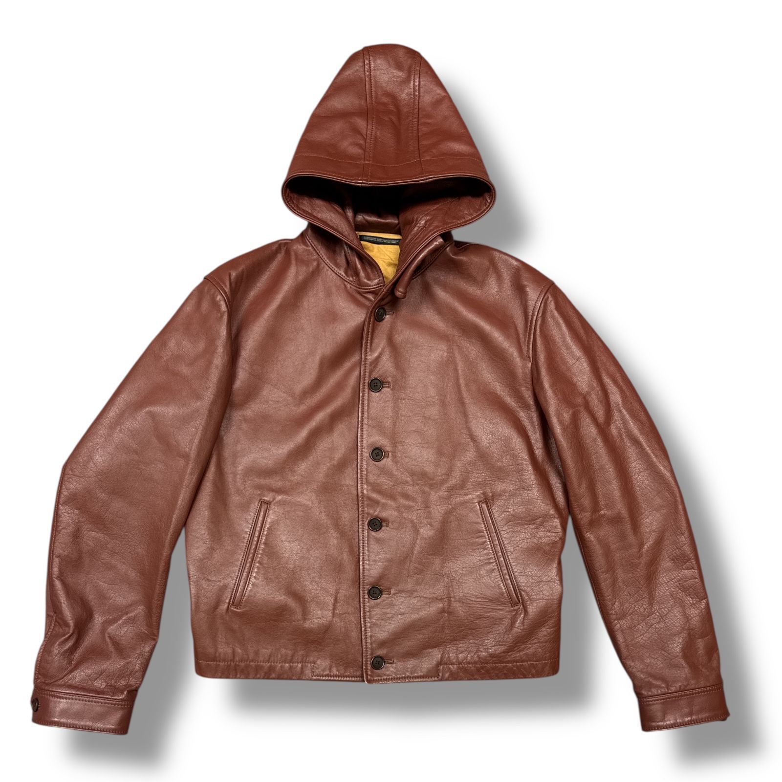 Yohji Yamamoto POUR HOMME 16AW レザーフーデッドジャケット 革ジャン