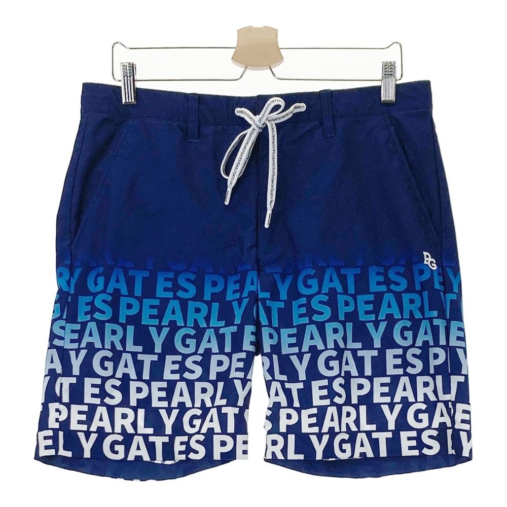 サイズ：6 PEARLY GATES パーリーゲイツ ; ハーフパンツ ロゴ 総柄 ネイビー系 [240101585865] ゴルフウェア メンズ ストスト