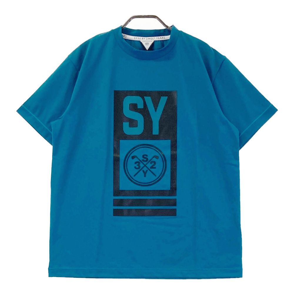 サイズ：L SY32 BY SWEET YEARS GOLF エスワイサーティトゥ 2024年モデル 半袖 ロゴTシャツ ブルー系 [240101688498] ゴルフウェア メンズ ストスト 6,098円