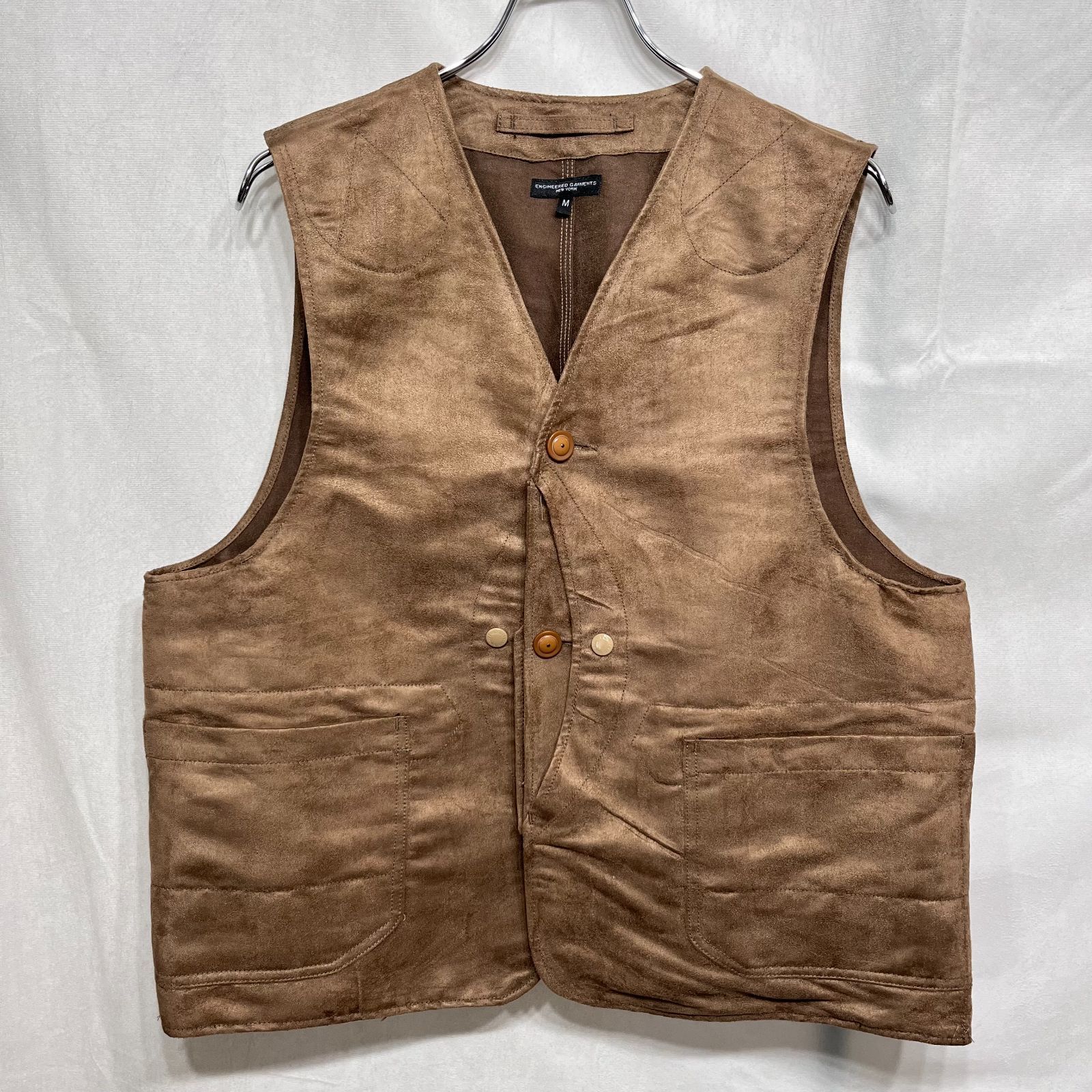 Engineered Garments エンジニアードガーメンツ ● 23FW Upland Vest Khaki Polyester Fake Suede フェイクスエードアップランドベスト