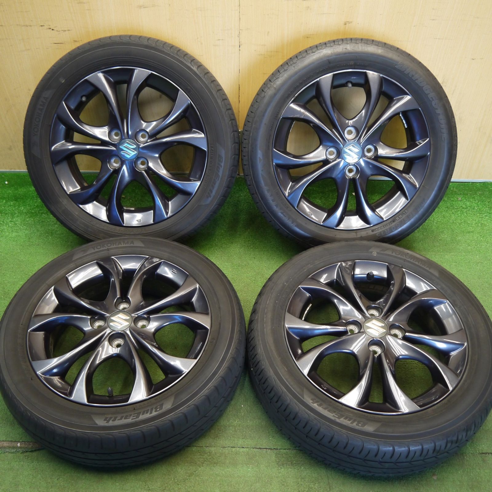 キレイ！22年★スズキ MA15S ソリオ 純正 165/60R15 ブリヂストン ネクストリー エコピア ヨコハマ ブルーアース AE01 15インチ PCD100/4H★6051107Hノ