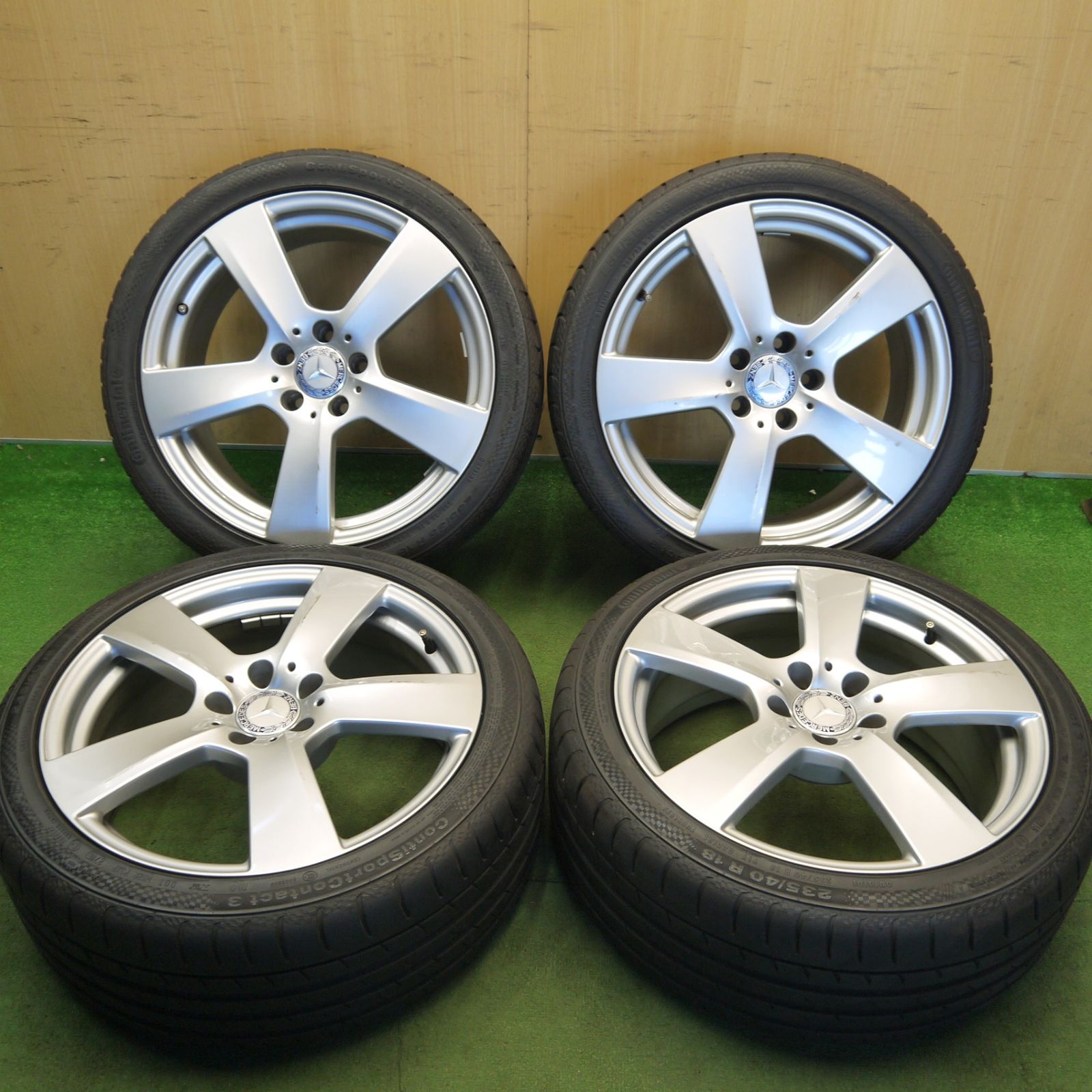バリ溝!8.5分★ベンツ Eクラス クーペ W207 C207 A207 等 純正 235/40R18 255/35R18 コンチネンタル コンチスポーツ コンタクト3 MO 18インチ PCD114.3/5H★6051512Hノ