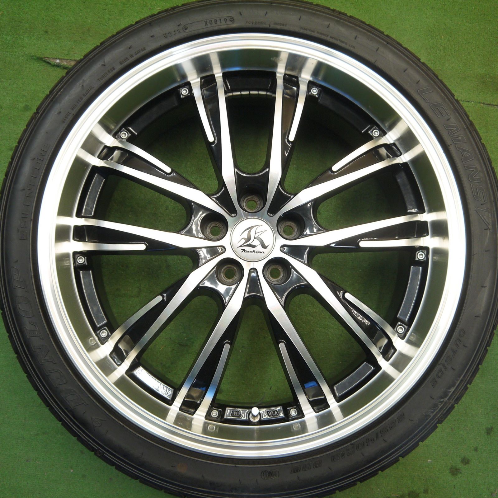 バリ溝！9.5分☆プリウス 等 Kashina XV5 225/40R19 ダンロップ LE 