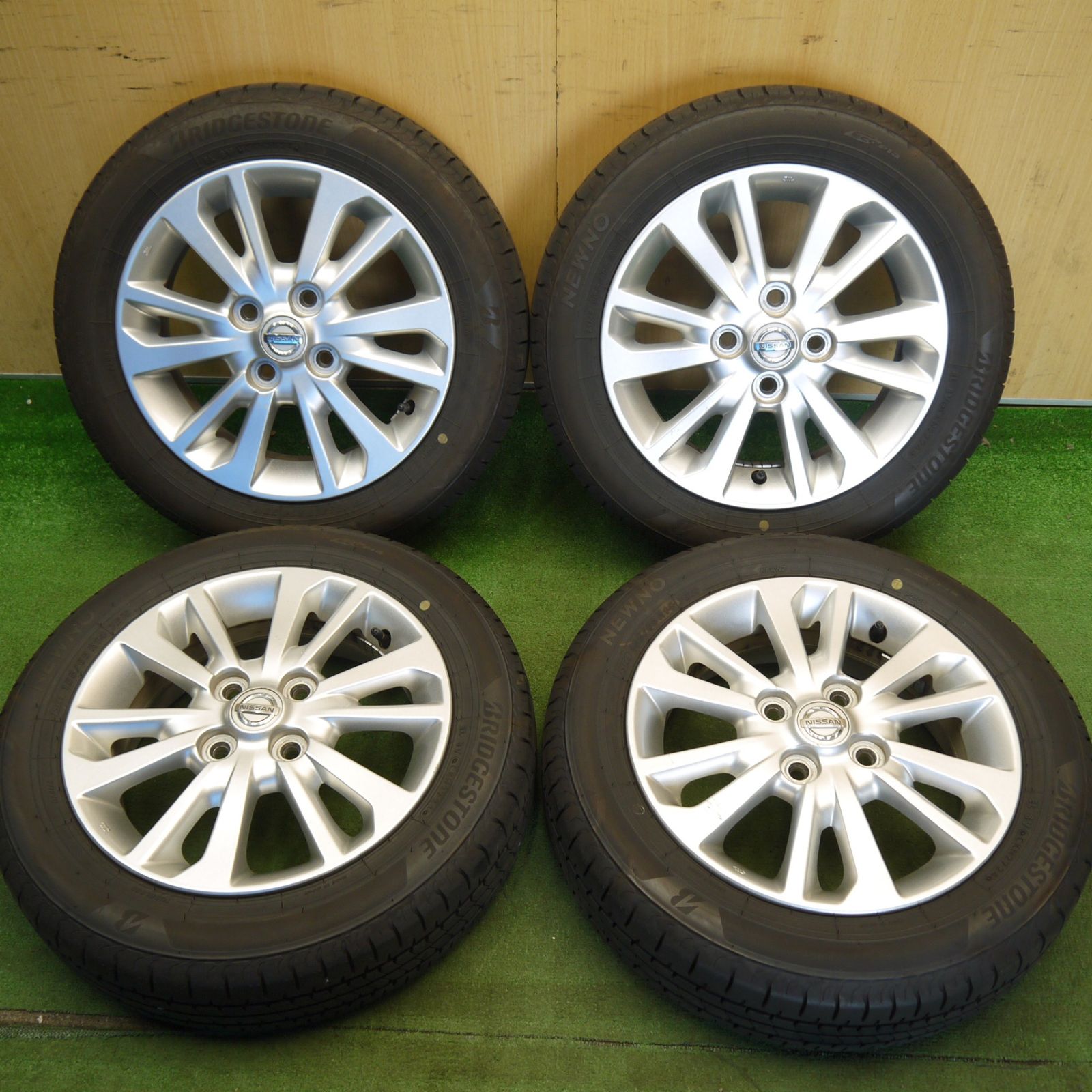 バリ溝!24年!9.5分以上★日産 デイズ ルークス 純正 155/65R14 ブリヂストン NEWNO ニューノ 14インチ PCD100/4H★6051207Hノ