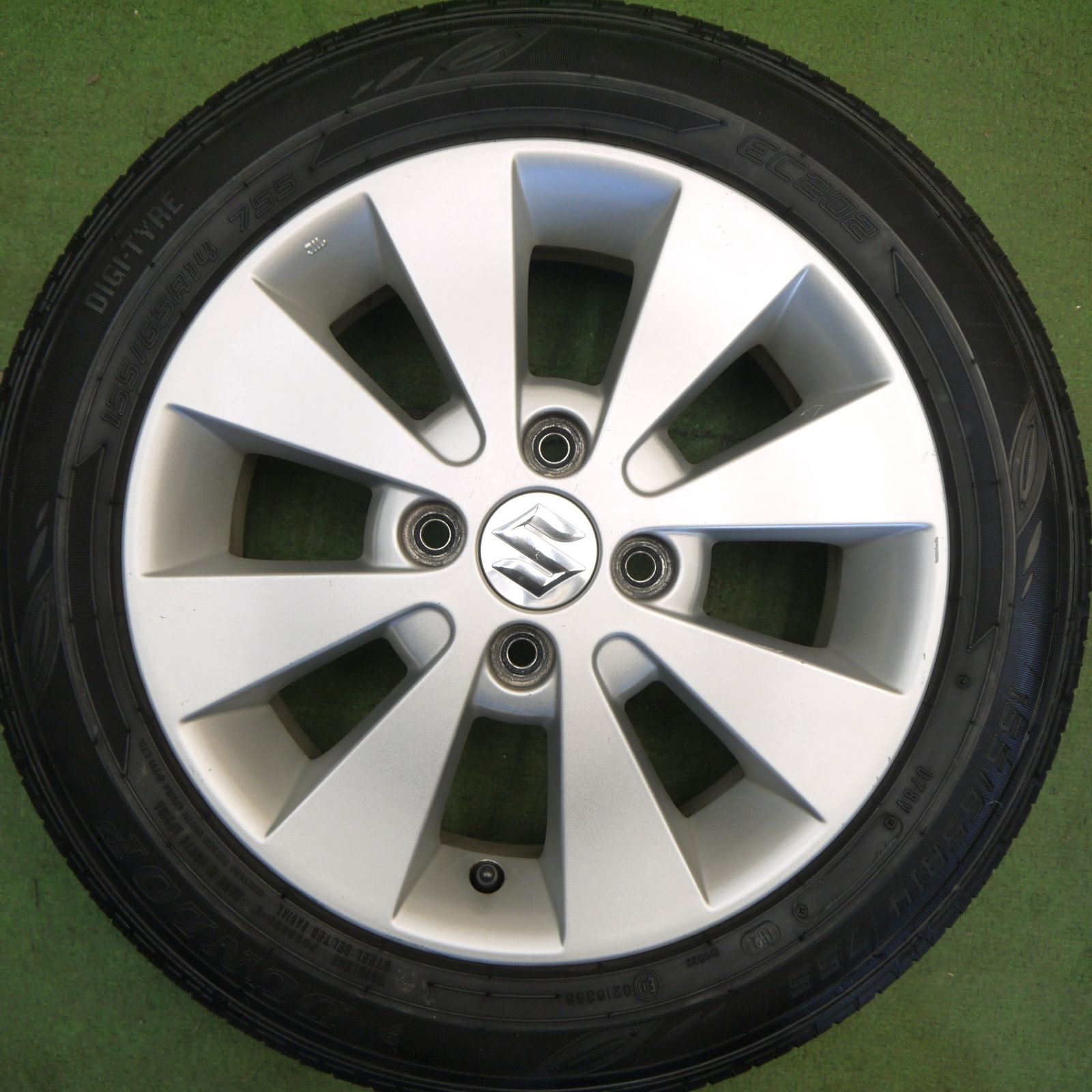 バリ溝！9分☆スズキ MH23S ワゴンR 純正 155/65R14 ダンロップ EC202