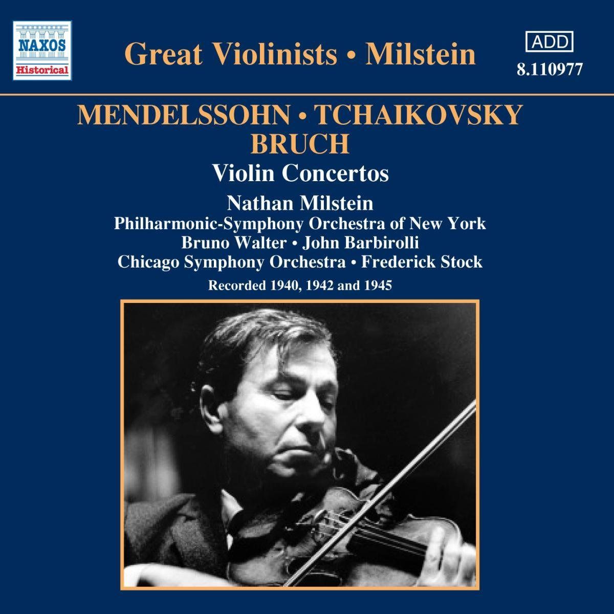 【CD】Great Violinists: Milstein Mendelssohn, Tchaikovsky, Bruch: Violin Concertos
