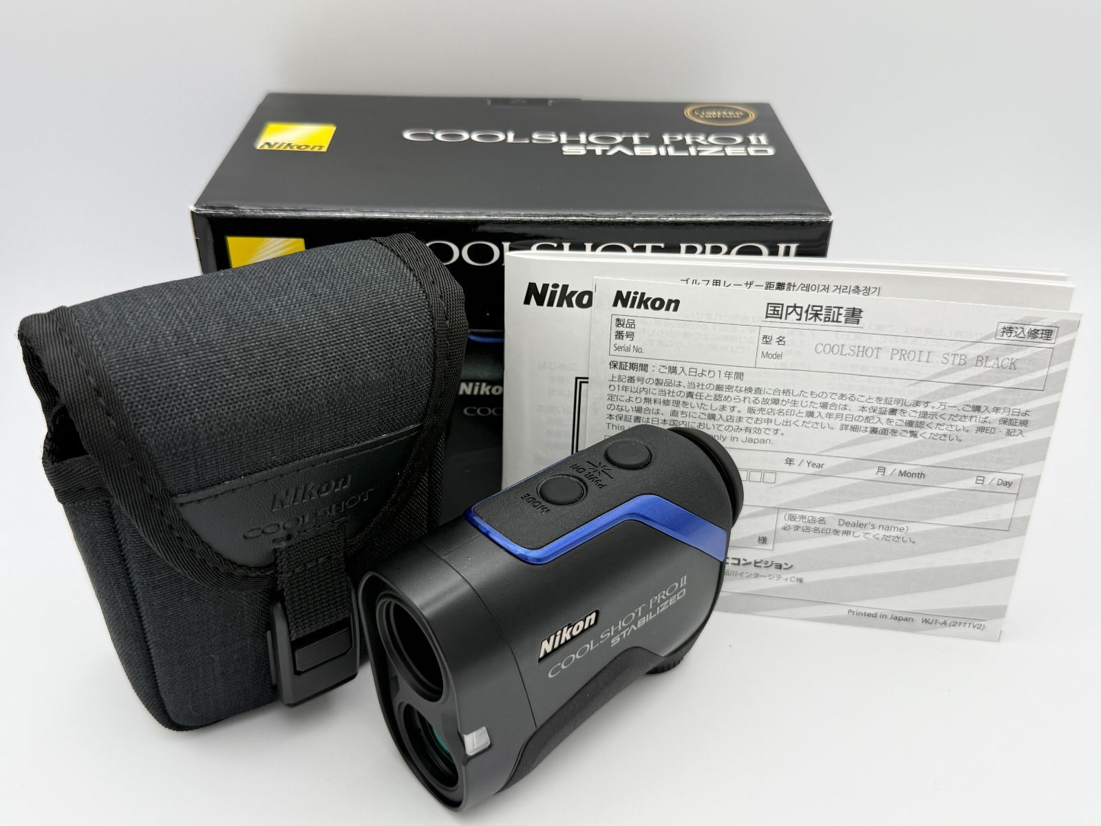 【極上美品】Nikon COOLSHOT PRO II STABILIZED BLACK ブラック ニコン クールショット PRO2 プロ2 ゴルフ用レーザー距離計