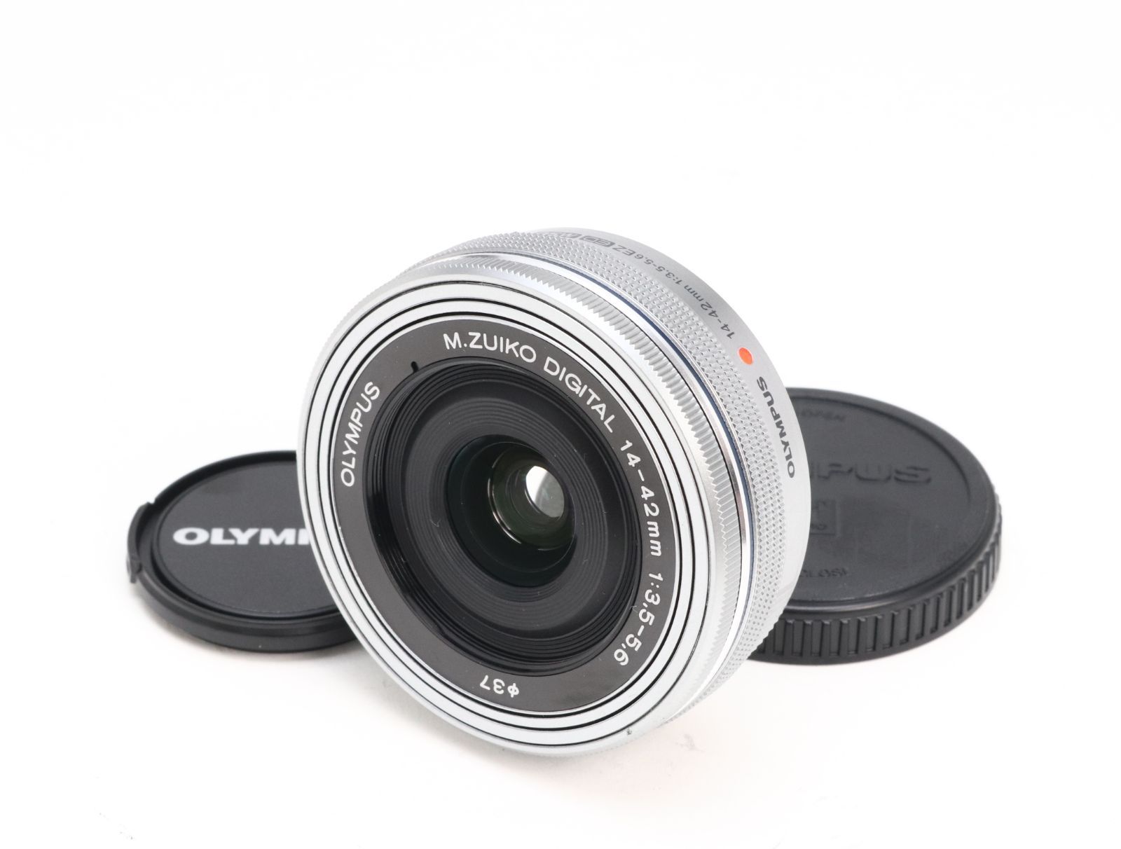 A+ (美品) OLYMPUS オリンパス M.ZUIKO DIGITAL ED 14-42mm F3.5-5.6 EZ パンケーキズームレンズ シルバー 期不良返品対応 55-160