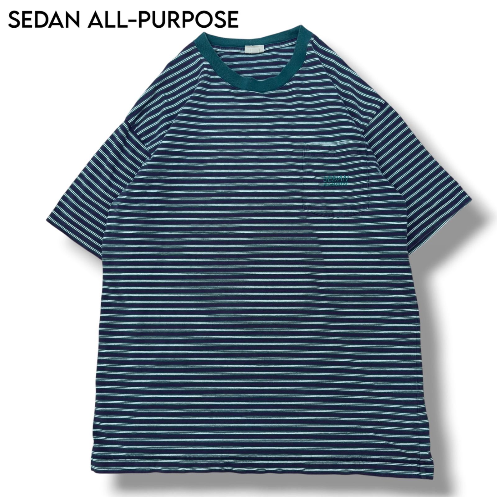 【SEDAN ALL-PURPOSE】S/S Pocket Tee L ボーダー Tシャツそ