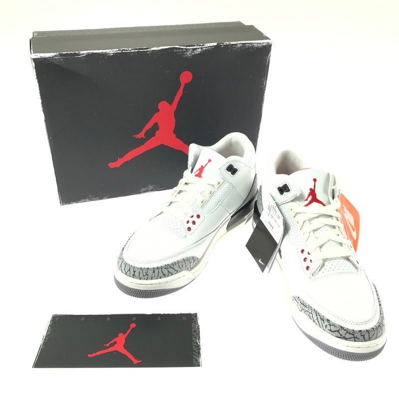 【中古美品】 NIKE AIR JORDAN 3 RETRO DN3707-100 エア ジョーダン 3 レトロ スニーカー シューズ 靴 【160-260521-ki-15-tagh】