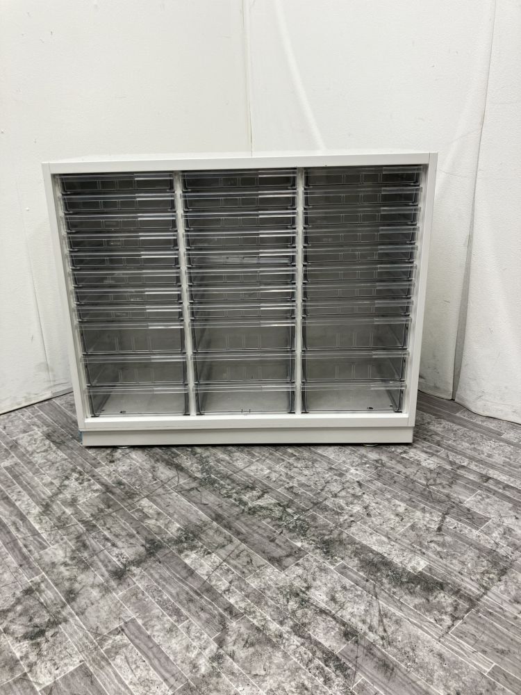 【中古品】イトーキ シンラインシリーズ A4クリアケース書庫 HTS-069KAF-W9 ホワイト