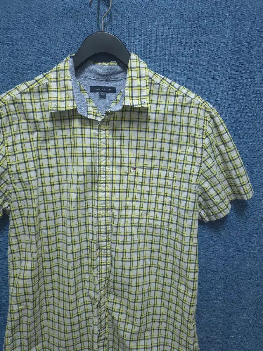 Tommy Hilfiger トミーヒルフィガー イェロー CHECK 半袖 シャツ