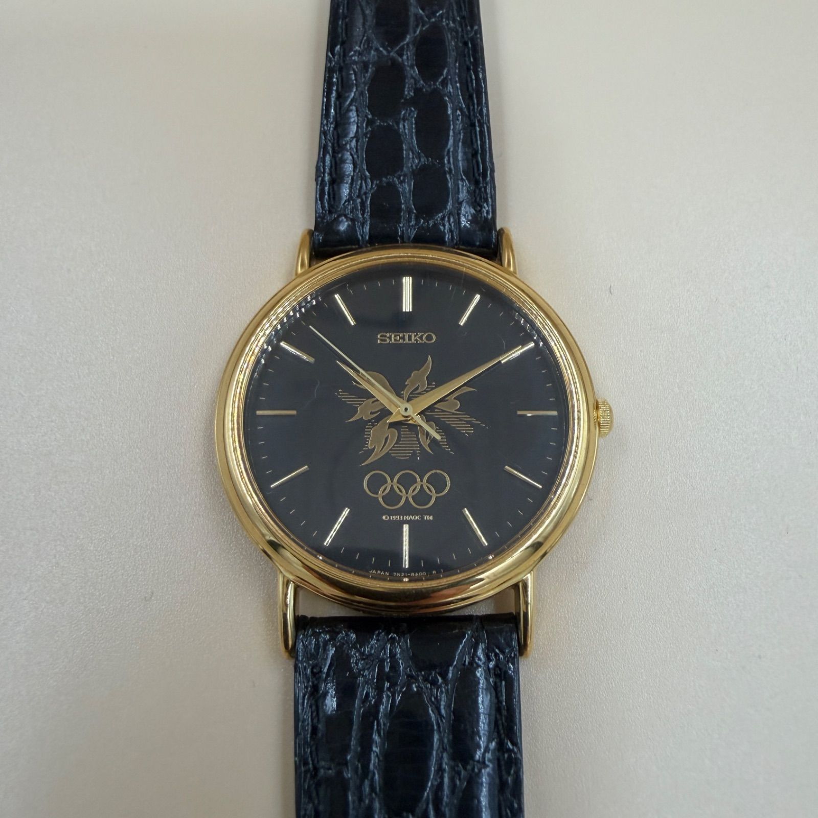 ER5003 SEIKO セイコー 7N21-8A00 長野オリンピック 腕時計 黒文字盤