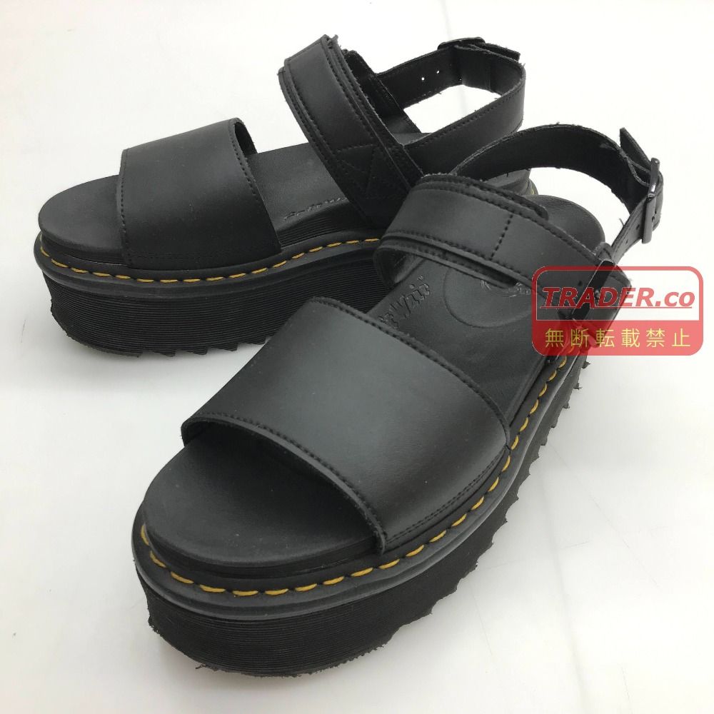 05w20891 ドクターマーチン Dr.Martens ブラック/黒 UK8 EU42 ラオス製 メンズ サンダル AW004 【中古品】