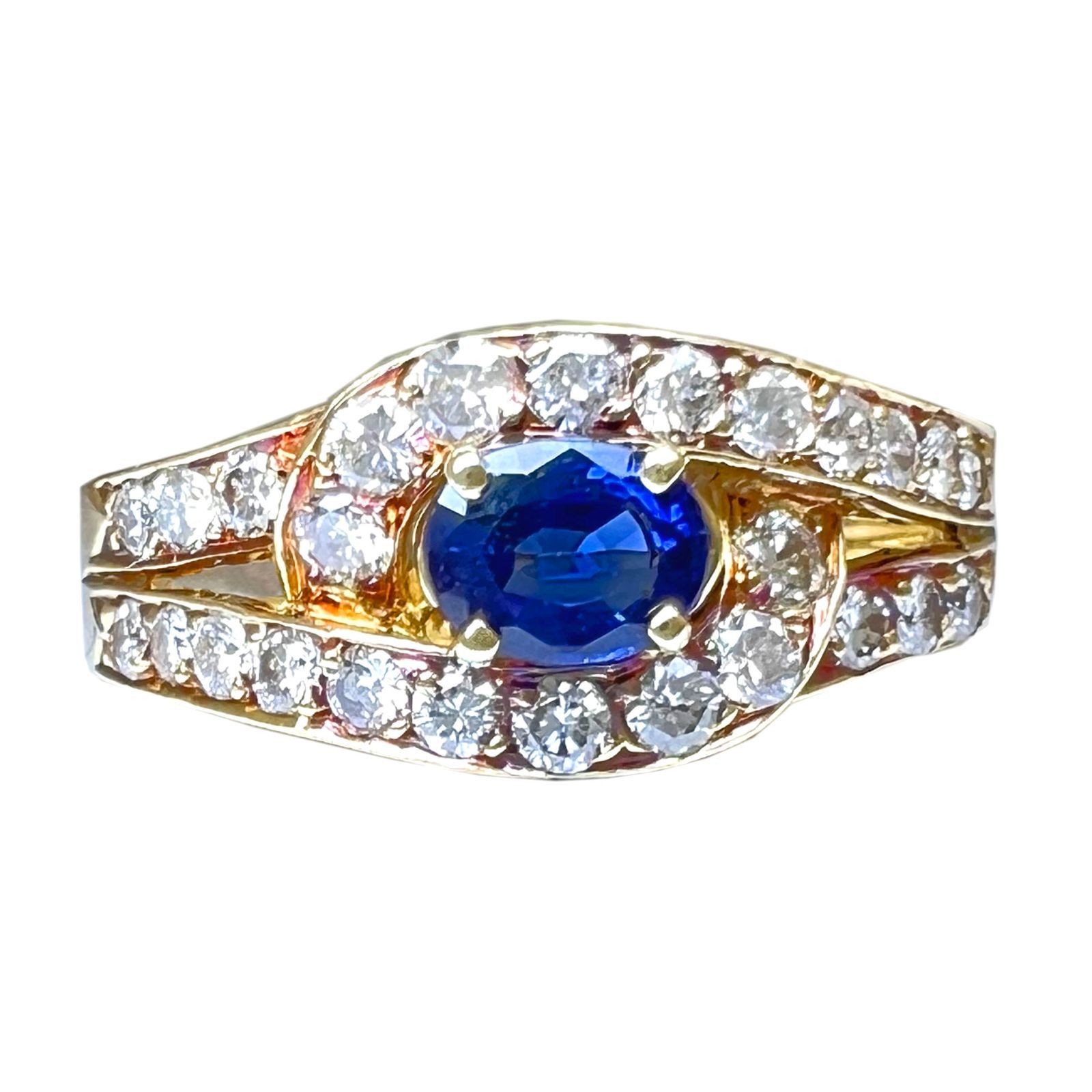 TIFFANY＆Co. ティファニー リング サファイア ダイヤ 18K YG 