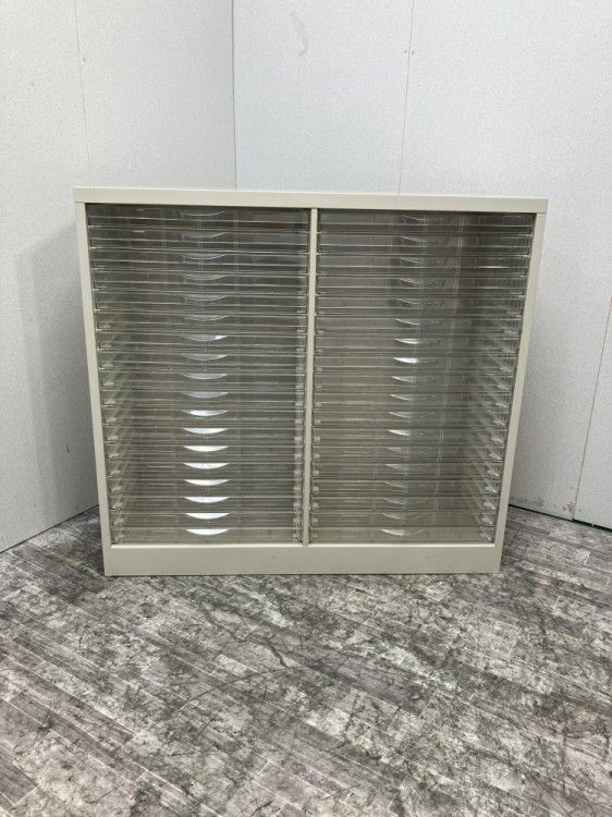 【中古品】 A3クリアケース書庫 A3G-P218S グレー
