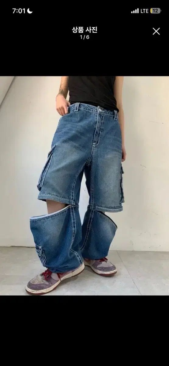 トゥルーレリジョン x ペッチ セパレート カーゴ デニム パンツ