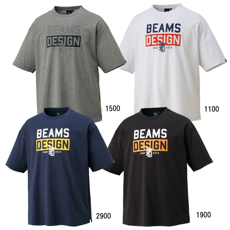 ゼット ZETT BEAMS DESIGN ビッグシルエットTシャツ 野球 ソフト ウェア プラシャツ ベースボールTシャツ (BOT77408)、1500グレー