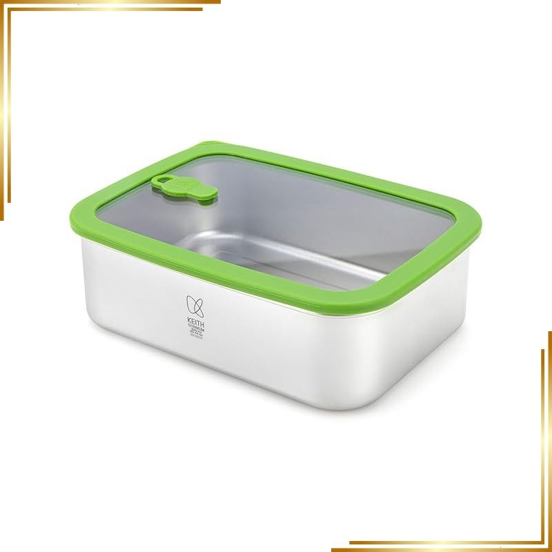 【新品】 KEITH チタン 密閉保存容器 800ml フードコンテナ 超軽量弁当箱 電子レンジ・食洗機対応 漏れ防止 携帯用ボウル キャンプ、ピクニック、在宅、ワーク、旅行、日常使用に最適(Ti5386)