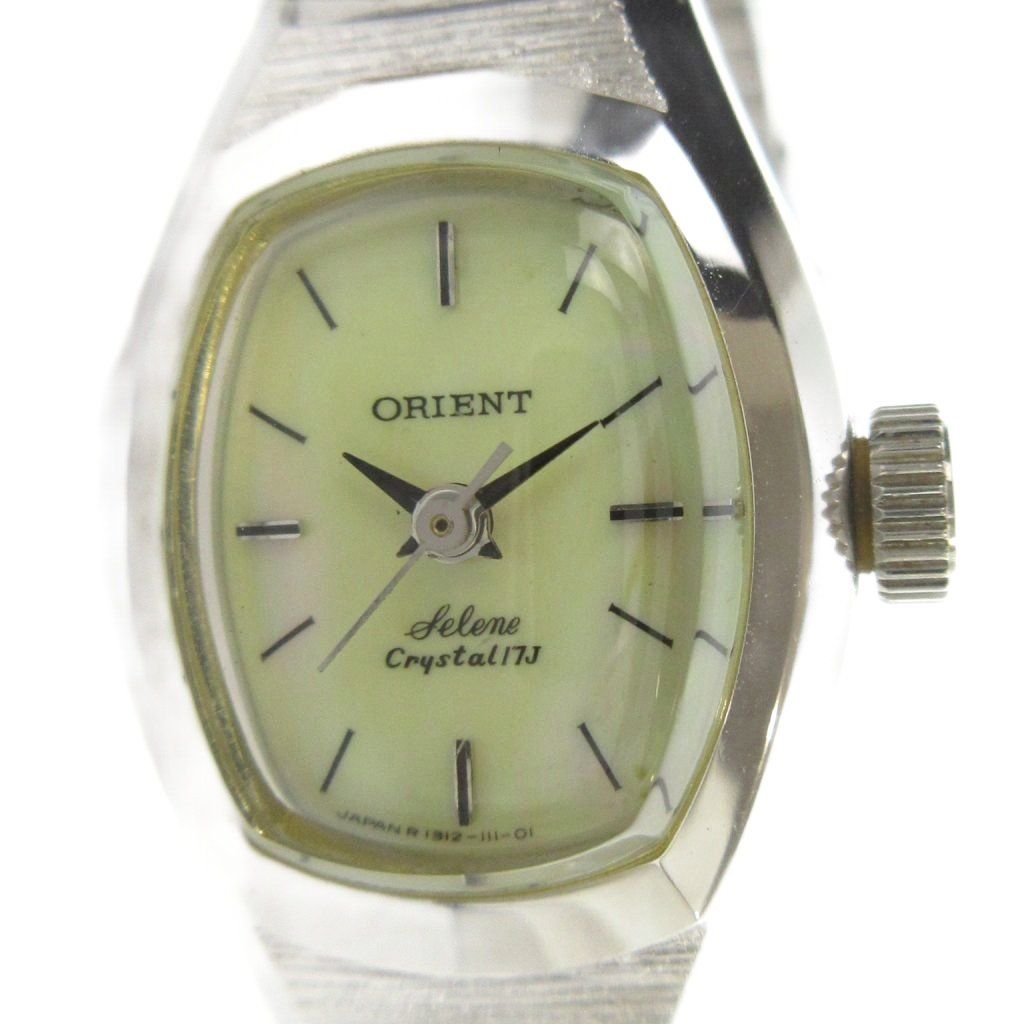オリエント ORIENT I131-11100 腕時計 ホッチ 手巻き ロゴ シェル文字盤 シルバー色 ■GY18 /MQ