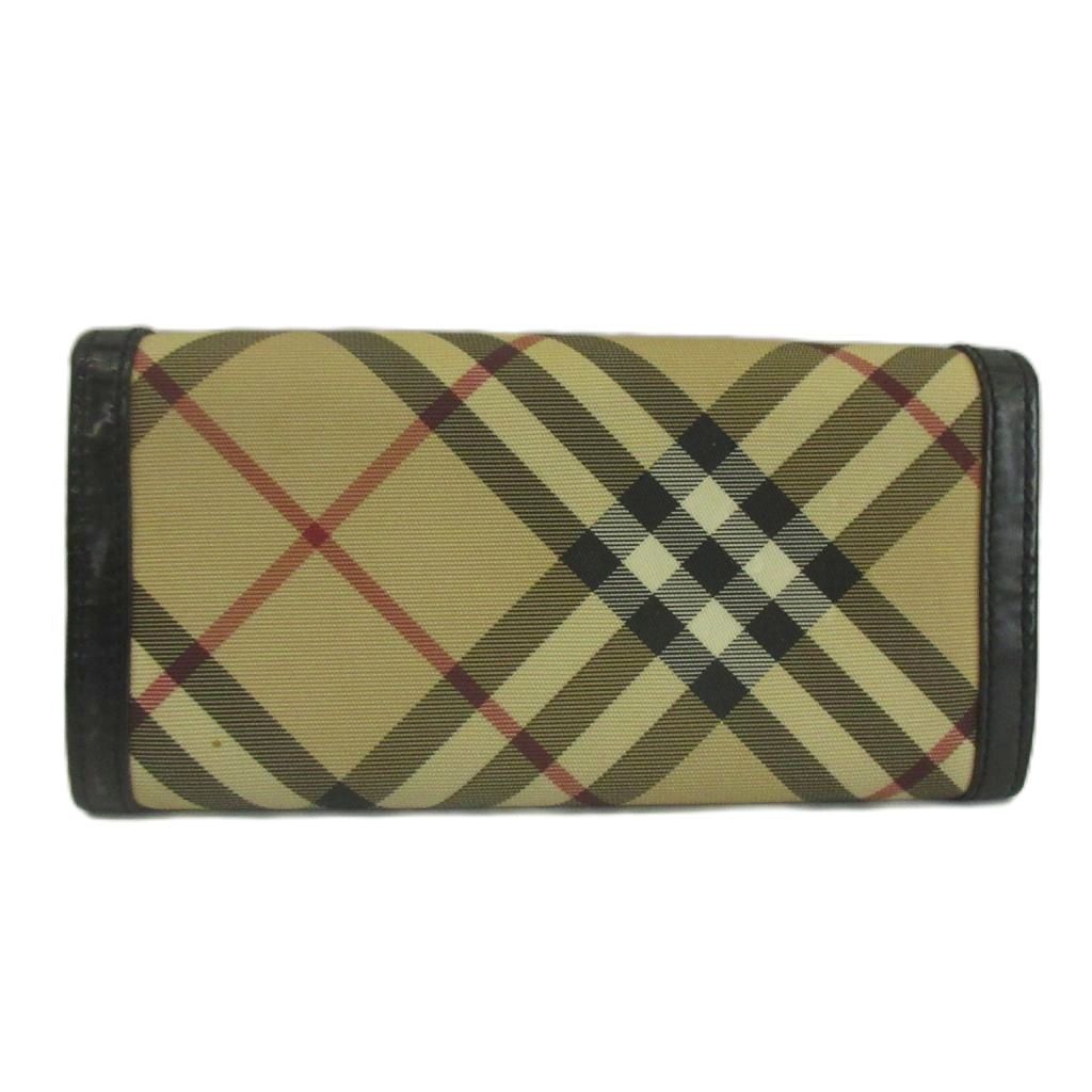 バーバリー BURBERRY 長財布 二つ折り PVC レザー ノバチェック バーバリー BURBERRY 長財布 二つ折り PVC レザー ノバチェック