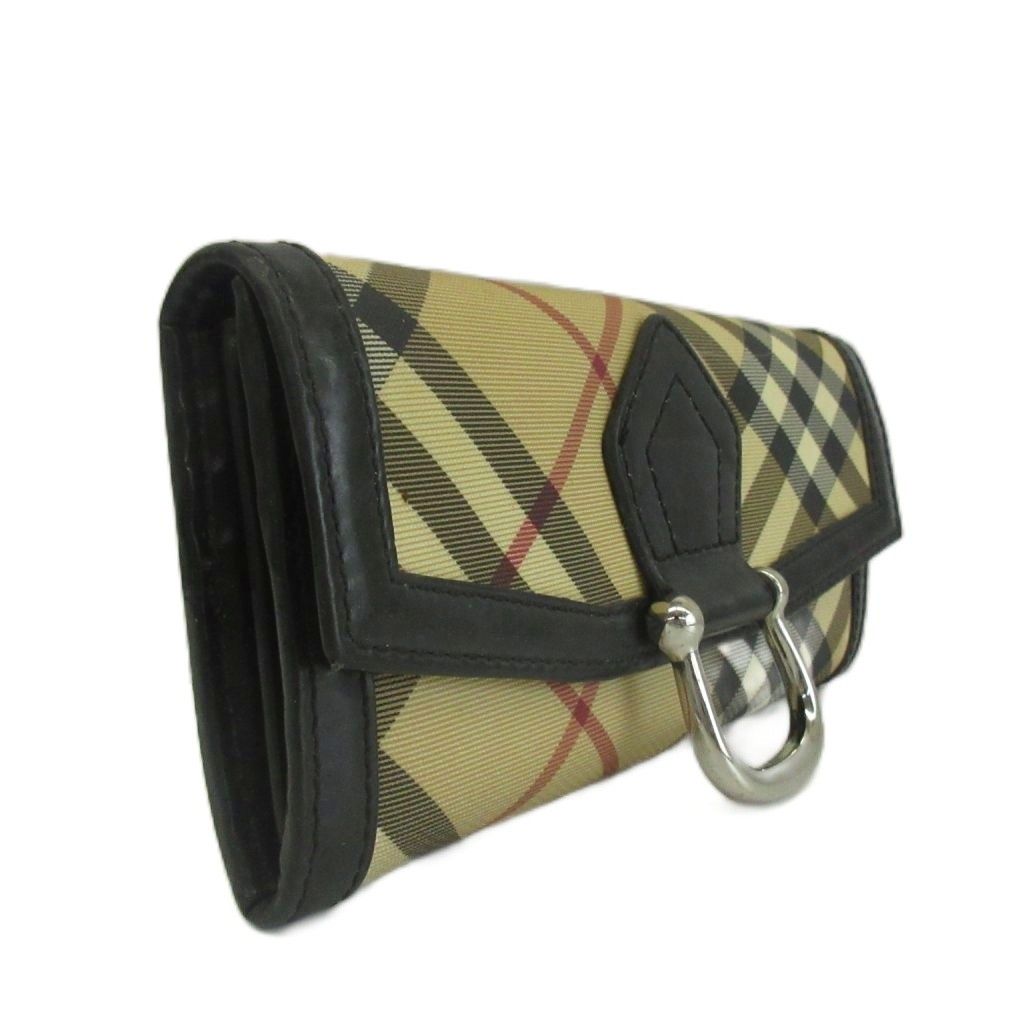 バーバリー BURBERRY 長財布 二つ折り PVC レザー ノバチェック バーバリー BURBERRY 長財布 二つ折り PVC レザー ノバチェック