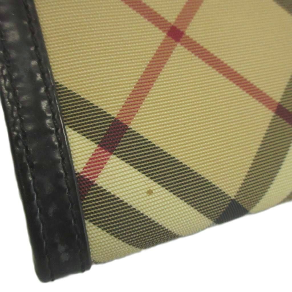 バーバリー BURBERRY 長財布 二つ折り PVC レザー ノバチェック
