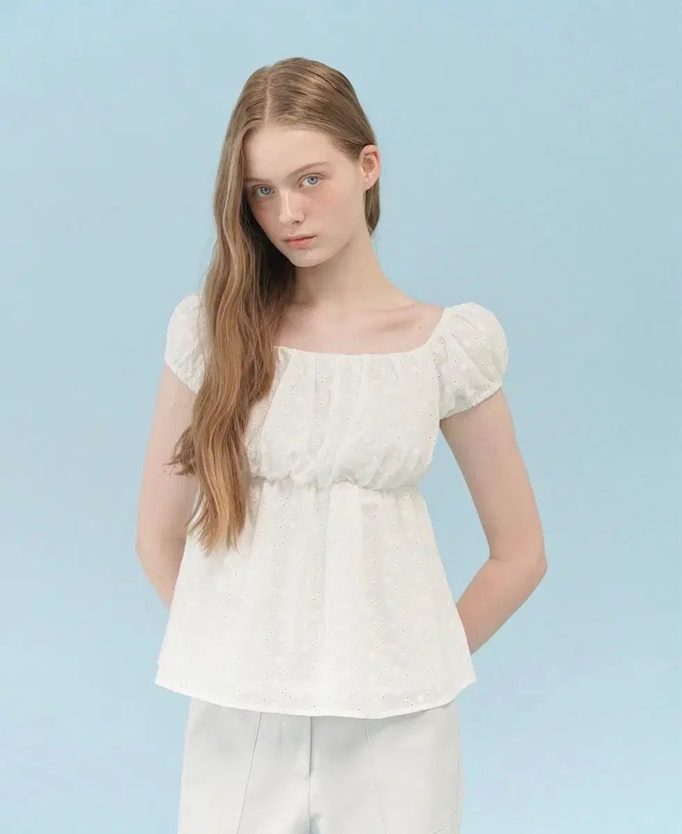 ラウ(LAWOO) L'AMOURE シェル スモーク ブラウス 新品