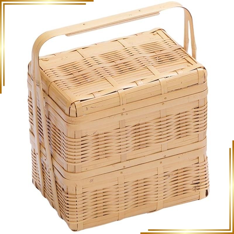 【新品】 山下工芸(Yamasita craft) ピクニックバスケット 小 二段 71013840