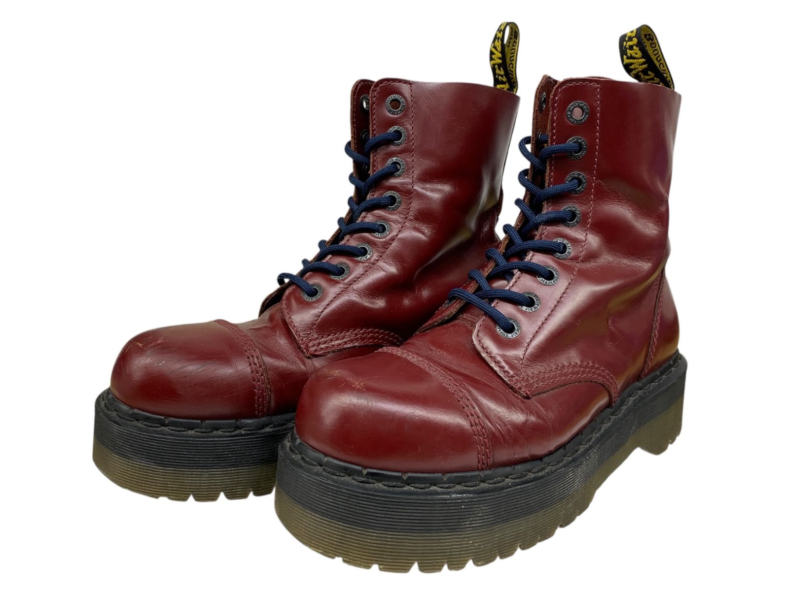 Dr.Martens (ドクターマーチン) クレイジーボム 8ホール 厚底 レザー ブーツ UK8 チェリー メンズ/025
