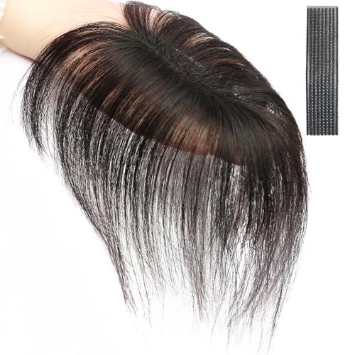 日本ヘアピース研究所 2026年発売 白髪隠し専用 部分 ウィッグ 新感覚 金属ピンなし 人毛 100％ 総手植え 前髪 分け目専用タイプ ナチュラルブラック JIS基準 PL保険加入済 YQ-PRO-2510HM-Nbkso 9468d0e5