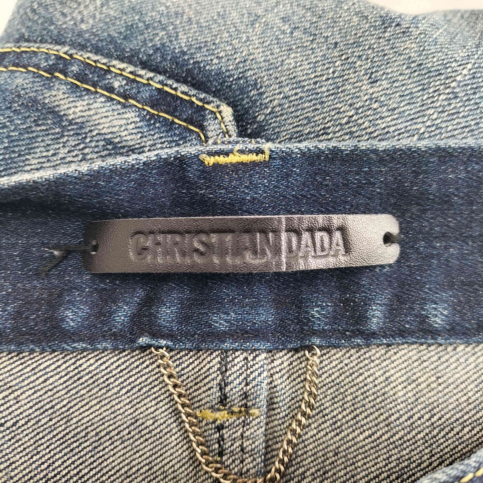 クリスチャンダダ CHRISTIAN DADA 裾刺繍デザイン 七分丈 デニムパンツ 
