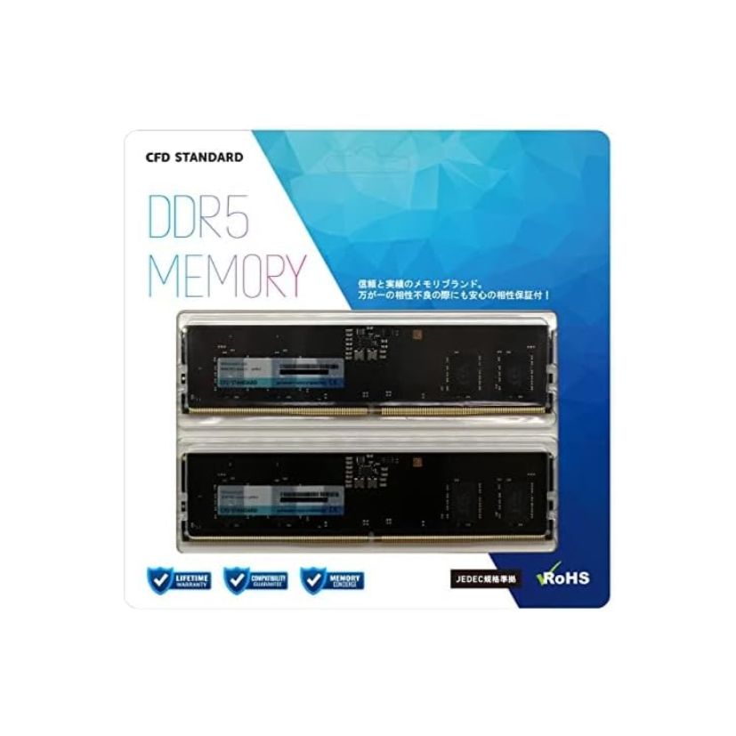 CFD DDR5-5600 メモリ デスクトップパソコン用　美品 Amazon | CFD販売 デスクトップPC用メモリ グラフェン 銅箔