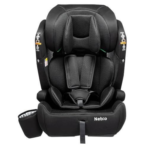 Nebio ネビオ【R129対応 15ヶ月から12歳 ロングユース 保温保冷ドリンクホルダー付き】ジュニアシート 長く使える 洗える シートベルト固定 取付簡単 3way チャイルドシート ポップピットF-R129pms 6cdf9051