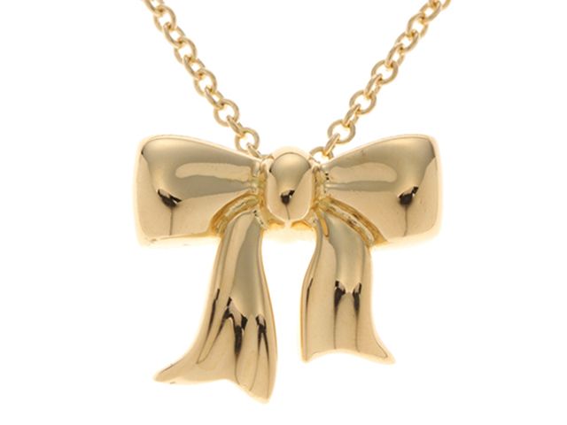 TIFFANY&Co. ティファニー ジュエリー ボウNC/YG/3.0g 貴金属･宝石 ネックレス K18イエローゴールド K18YG ゴールド レディース【中古】