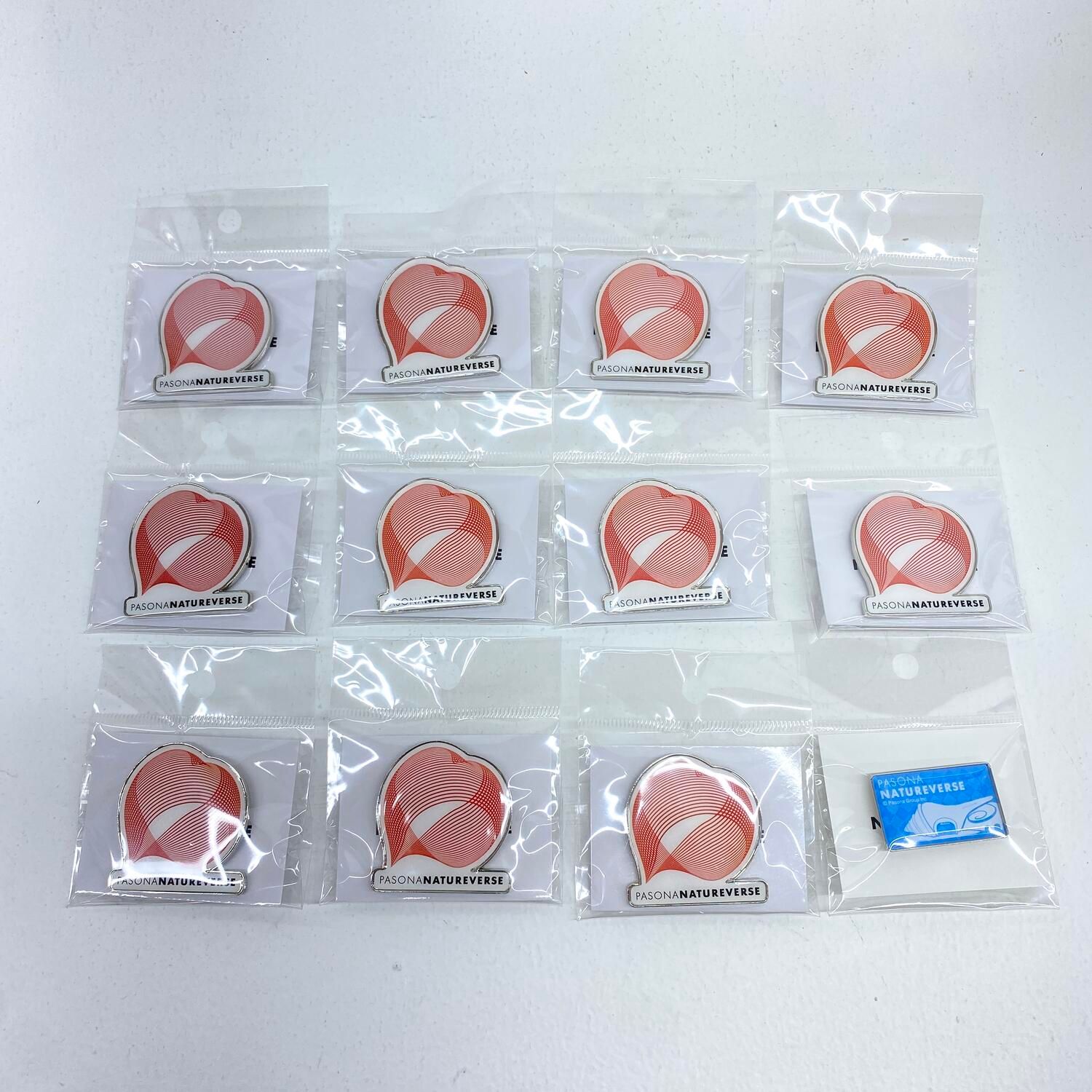【★加古川物流】中古 未開封 ピンバッジ PASONA ダイカット パビリオン 横 12個セット まとめ〔3〕：【735】