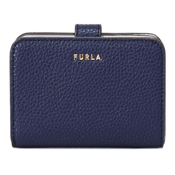 フルラ 財布 FURLA レザー コンパクト S ロゴ ウォレット 二つ折り財布 ブルーレアーレ×ぺルラ WP00260