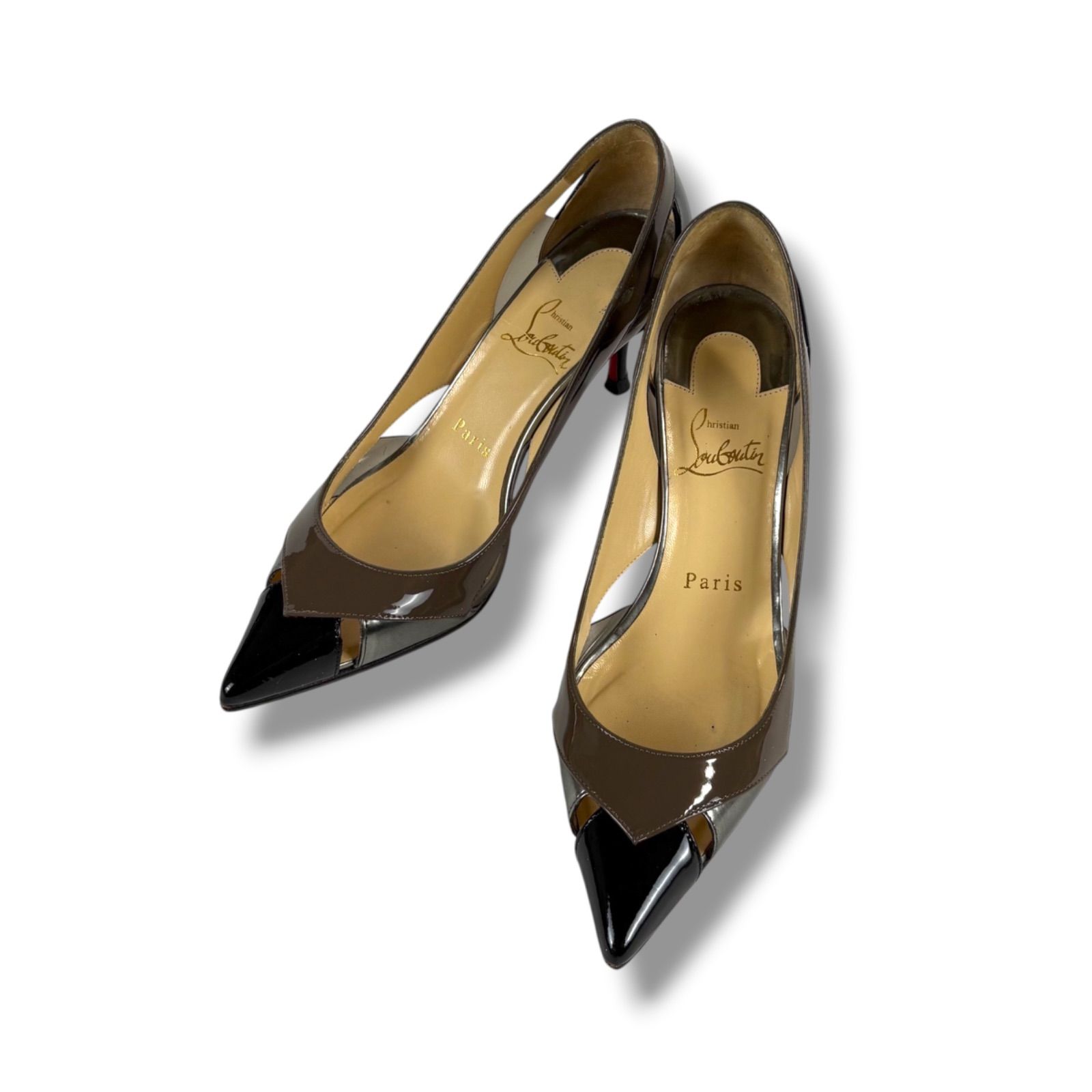 クリスチャンルブタン Christian Louboutin バイカラー ハイヒール