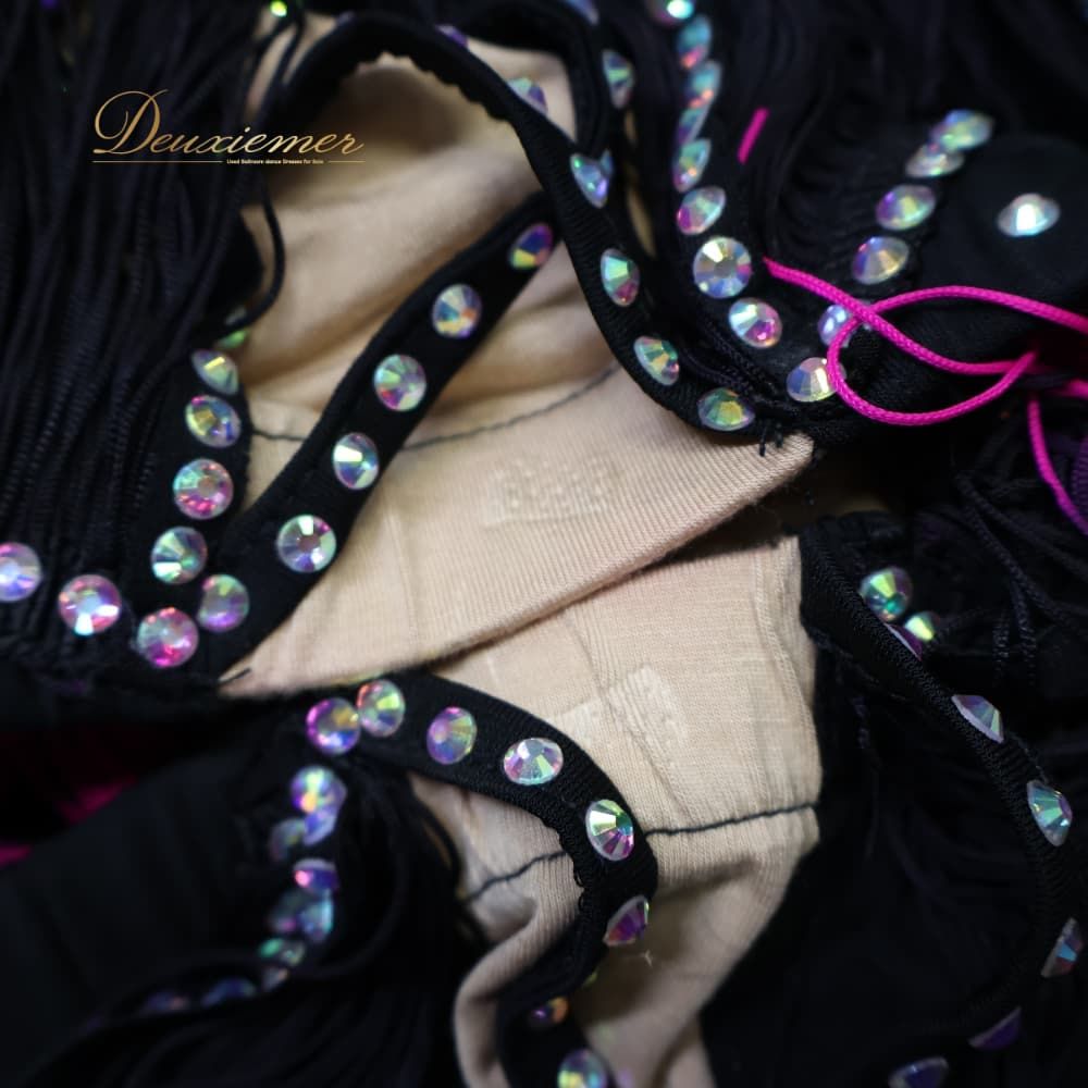 ベリーダンス 衣装 ツーピース セットアップ 上下セット ブラック系