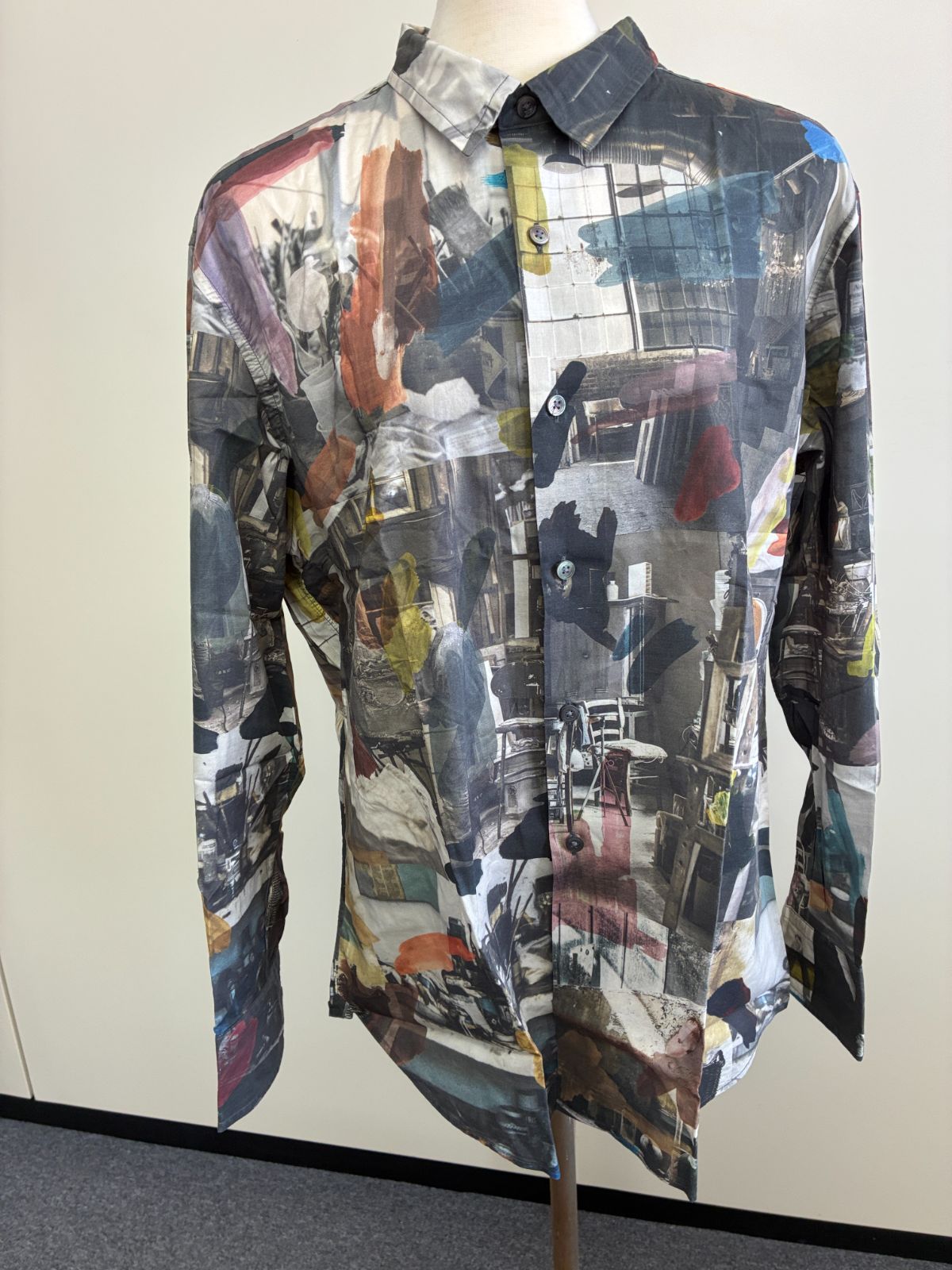 【クリーニング済】ポールスミスコレクション Paul Smith COLLECTION アーティストスタジオ 長袖シャツ XL