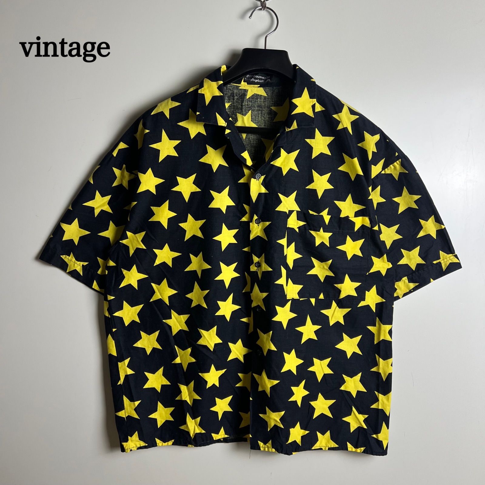 vintage 80s germany STAR OC BOX shirts ヴィンテージ ドイツ製 星柄 