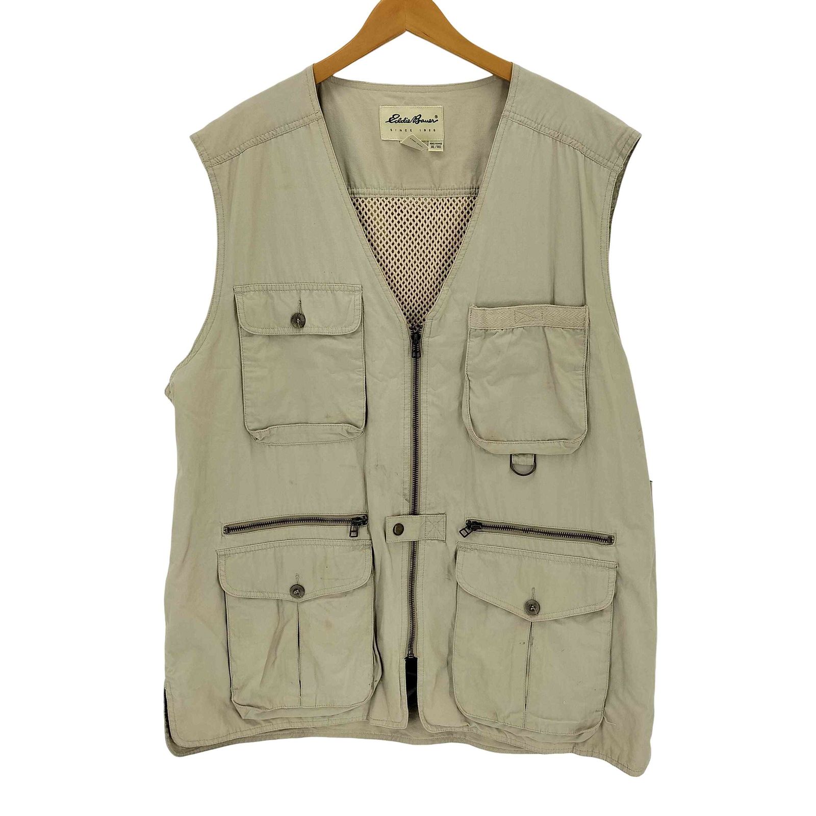 エディーバウアー Eddie Bauer 90~00S 白タグフィッシングベスト メンズ import：XL
