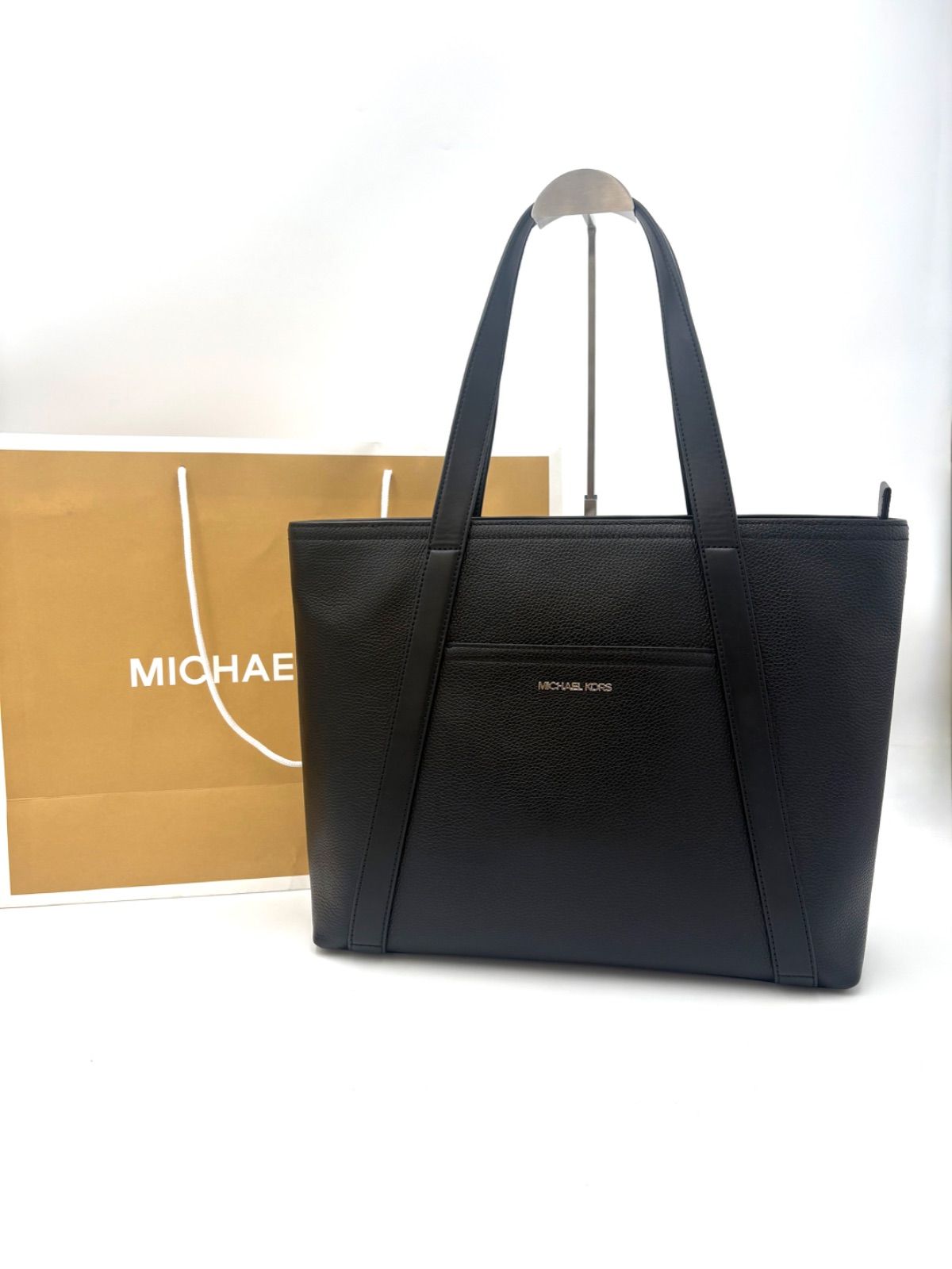 MICHAEL KORS マイケルコース　レザー　黒　ブラック 大容量　肩掛け　トートバッグ 9,120円