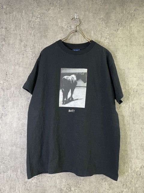 【中古】BOTT ﾎﾞｯﾄ Tｼｬﾂ 半袖 ﾌﾟﾘﾝﾄ 馬 HORSE ﾎｰｽ ﾌﾞﾗｯｸ M 33967560