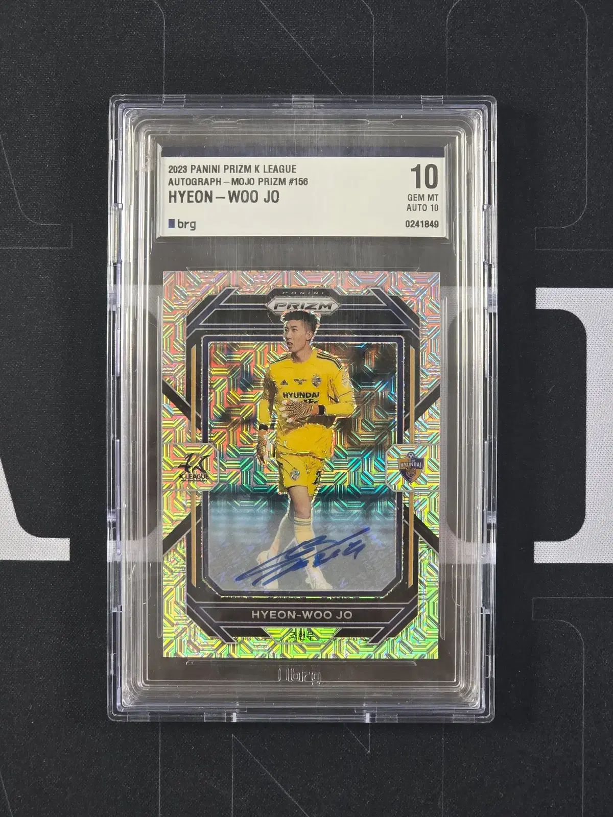 2023 Panini Prizm Kリーグ 模造 プリズム Jo Hyeon-woo (チョ・ヒョヌ 趙賢祐) Auto BRG10 25限定
