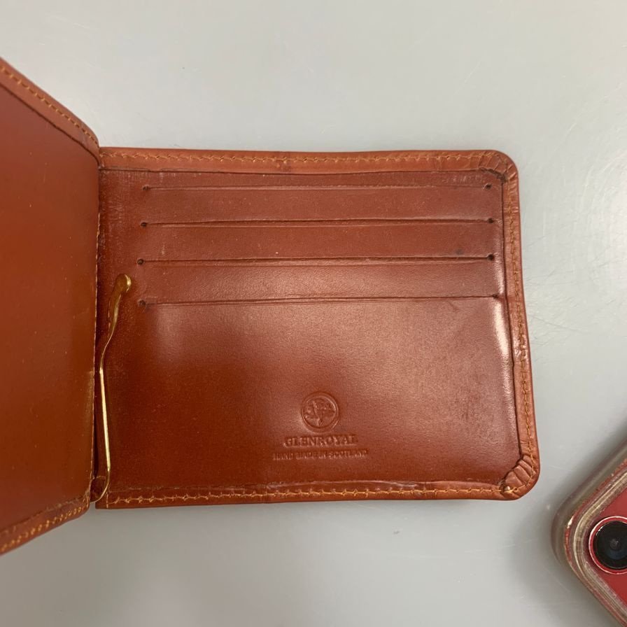 【新品・廃盤限定モデル】グレンロイヤル　マネークリップ　ブラウン　クロコダイル グレンロイヤル 財布 マネークリップ クロコ型押し ブラウン 【AFI19