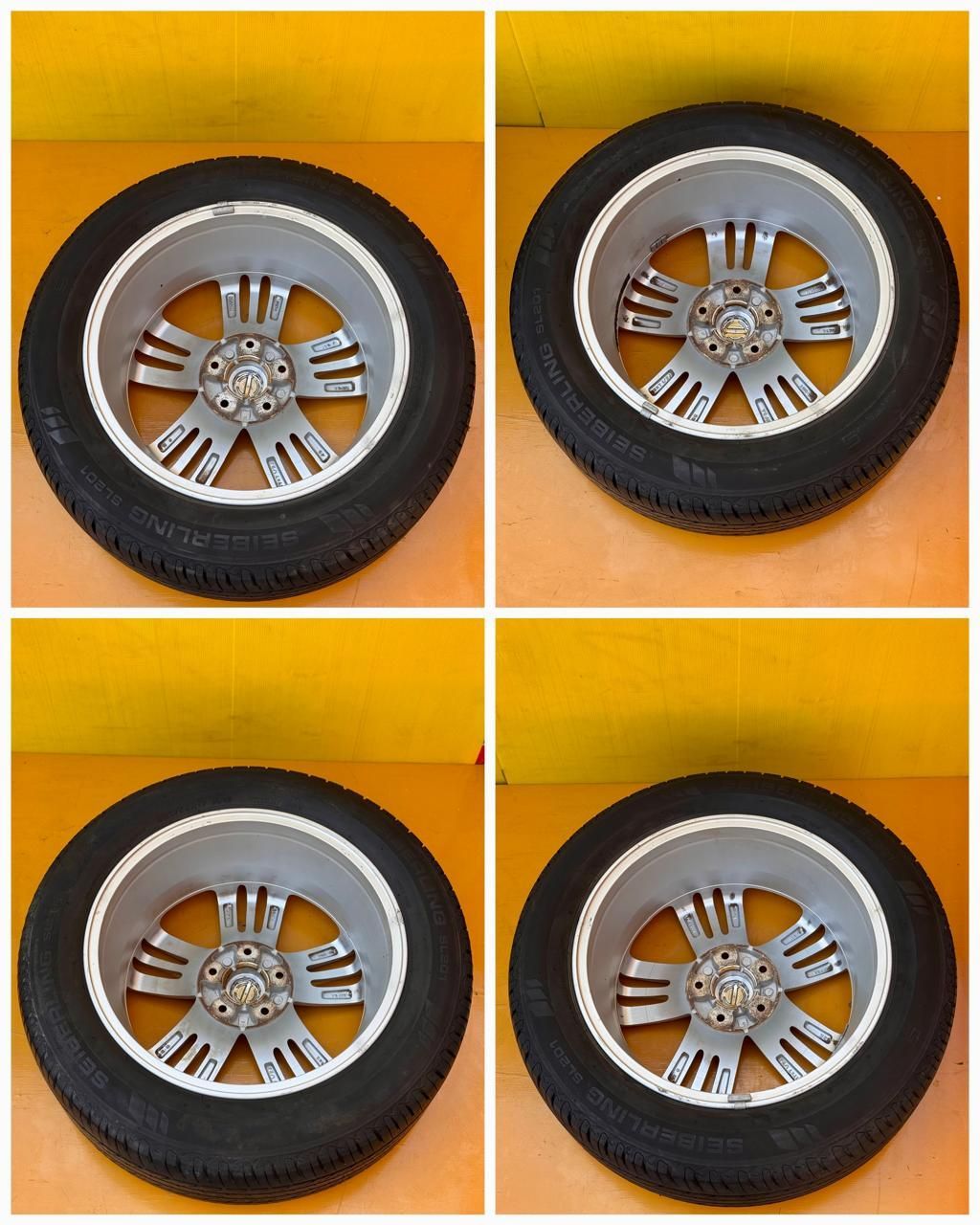 AT-680] 4本 5穴 NISSAN 日産 ホイール 17X7 1/2J ET45 SK74 SEIERLING
