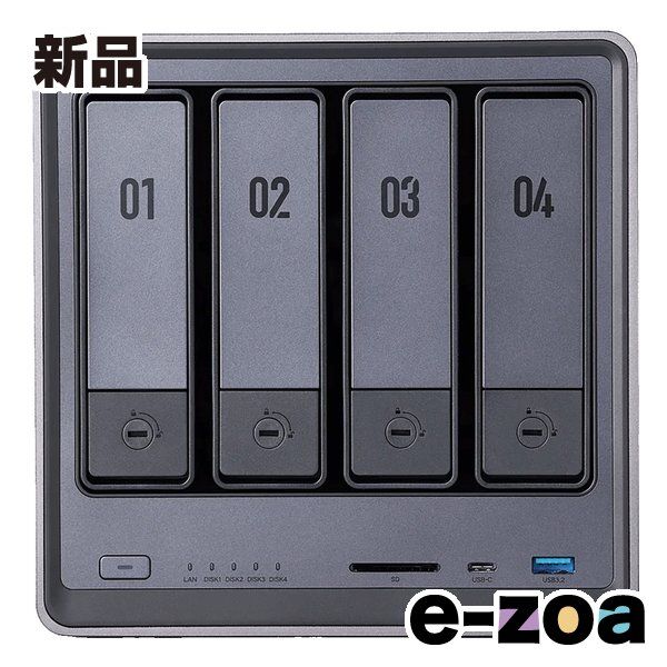 UGREEN ユーグリーン 第12世代N4コアCPU搭載 2.5GbE×2 4ベイNAS DXP4800 (2676510)