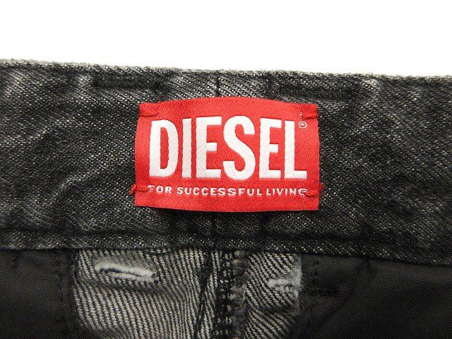 ディーゼル DIESEL D-ARNE-SHORT-S デニム カーゴショーツ 28 ブラック